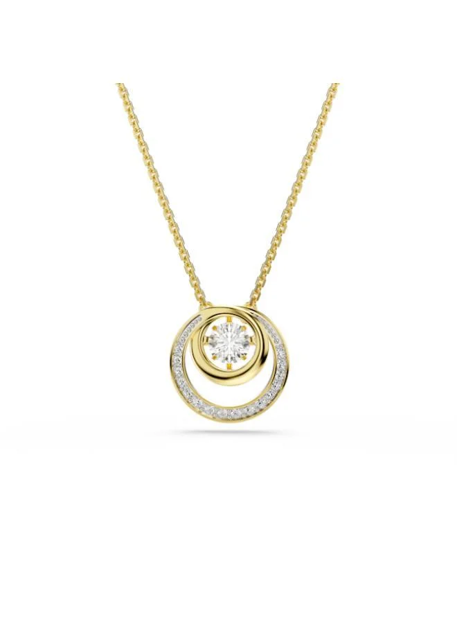 SWAROVSKI Hyperbola White Crystal Gold Tone Plated Pendant Necklace